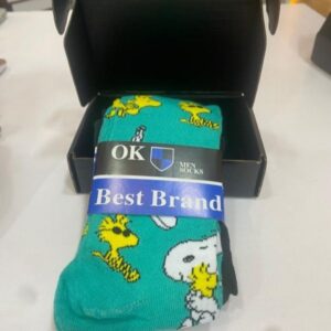 Green Argyle Patterned Socks for Men